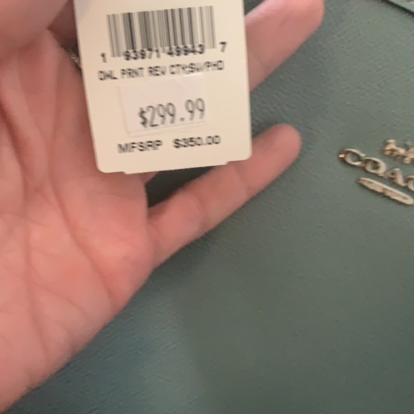 Authentic large Coach tote in marine NWT - Picture 4 of 8